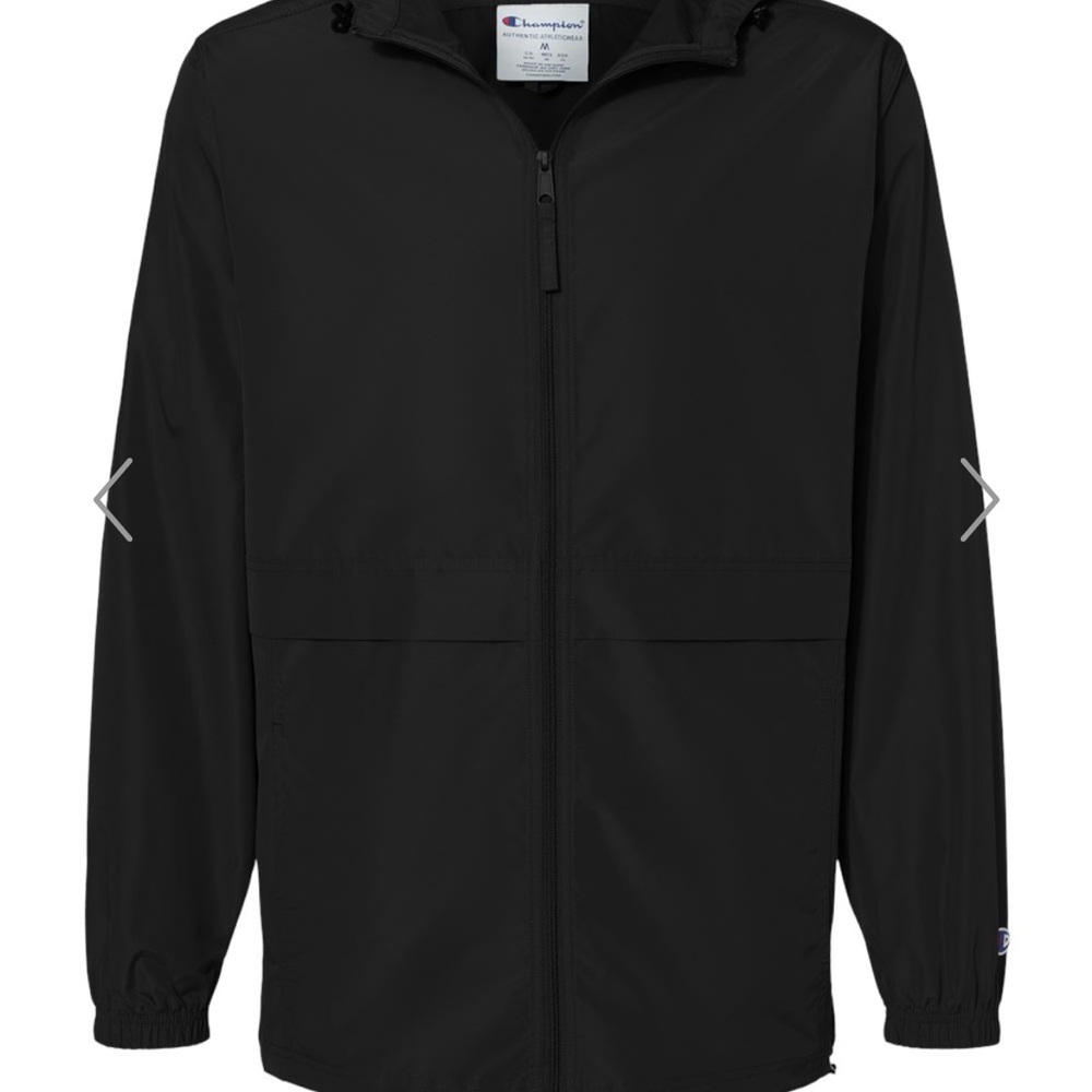 New w/tags Men’s champion full zip hooded stadium gear anorak jacket Navy blue. - Picture 5 of 10